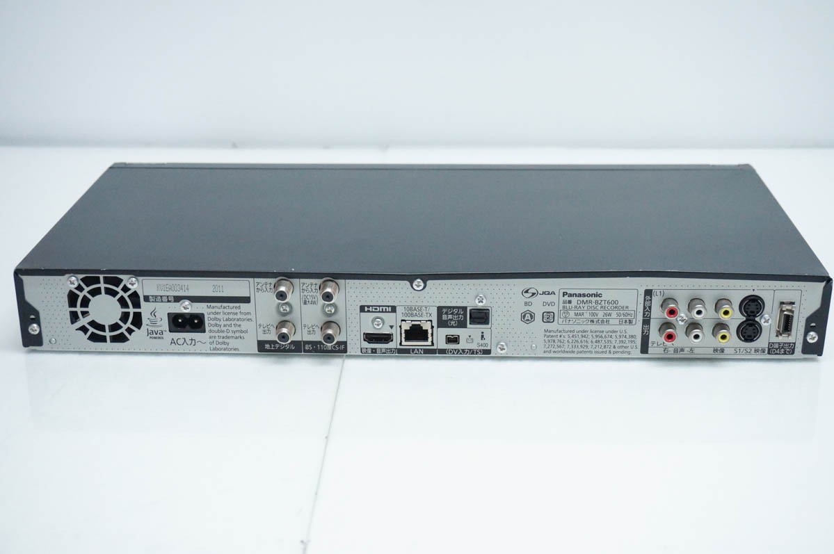 中古 C Panasonicパナソニック ハイビジョンブルーレイディスクレコーダー DMR-BZT600 HDD500GB 3Dディスク対応の画像