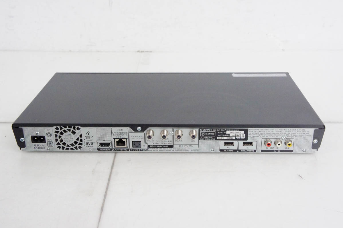 3D対応 SONY BDZ-EW500 HDD/BDレコーダー○現状品