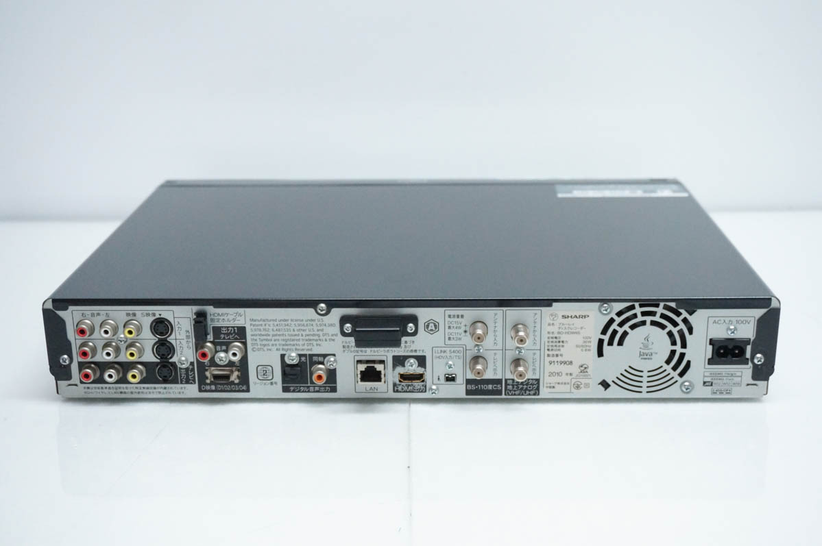 中古 SHARPシャープ ブルーレイレコーダー AQUOSアクオス BD-HDW65 HDD500GB Wチューナー 3Dディスク対応の画像