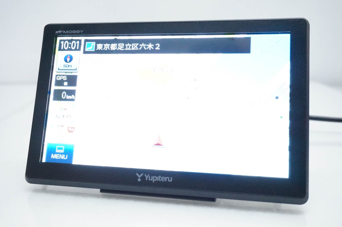 中古 Yupiteruユピテル 7V型 ワンセグ搭載 ポータブルカーナビ MOGGY