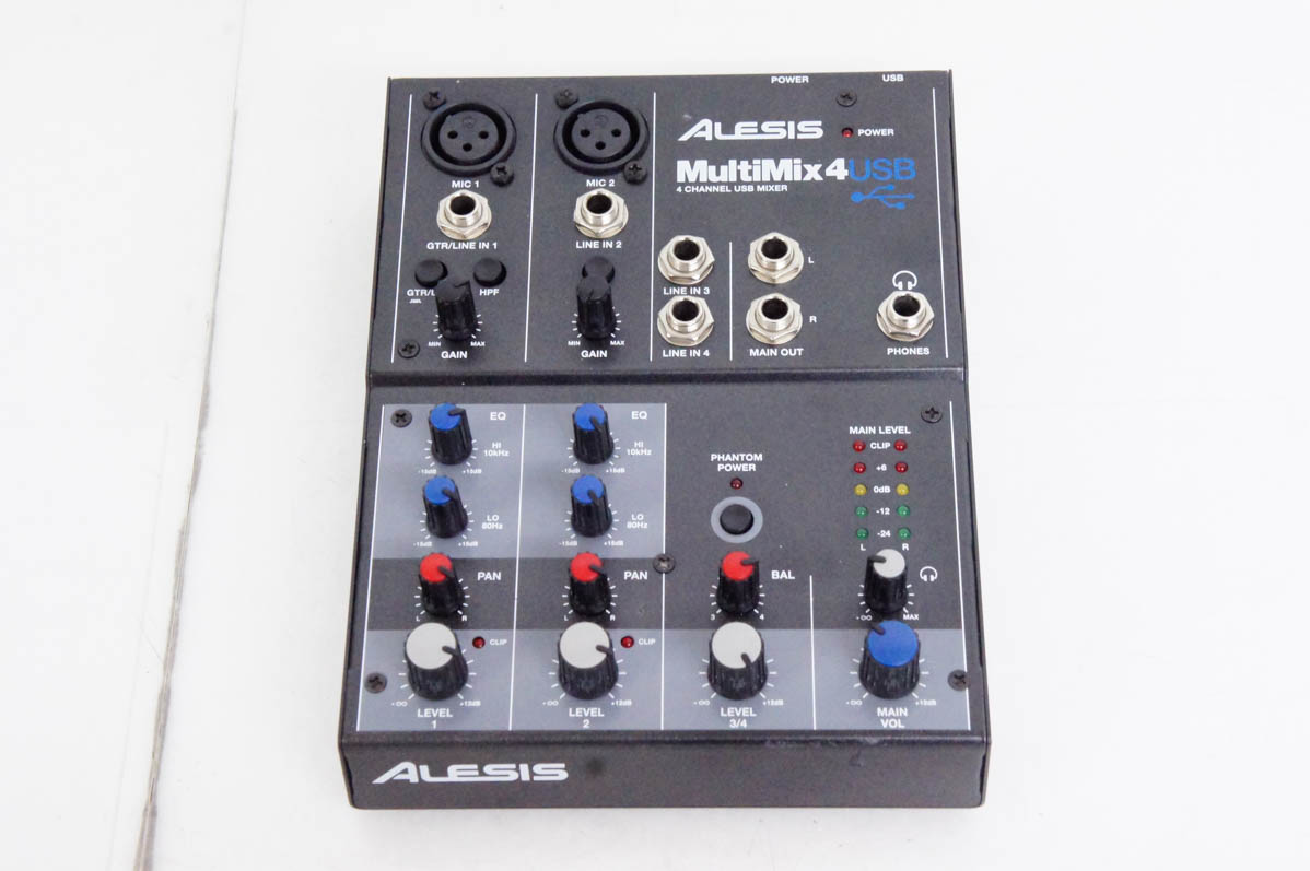 中古 Alesisアレシス MultiMix 4 USB 4チャンネル ミキサー : エス