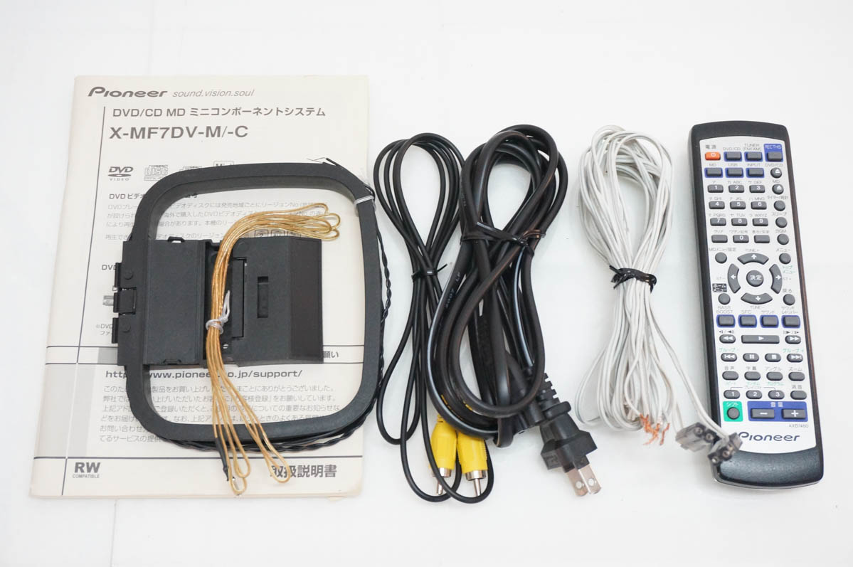 中古 Pioneerパイオニア DVD/MDミニコンポーネントシステム DVD／CD 