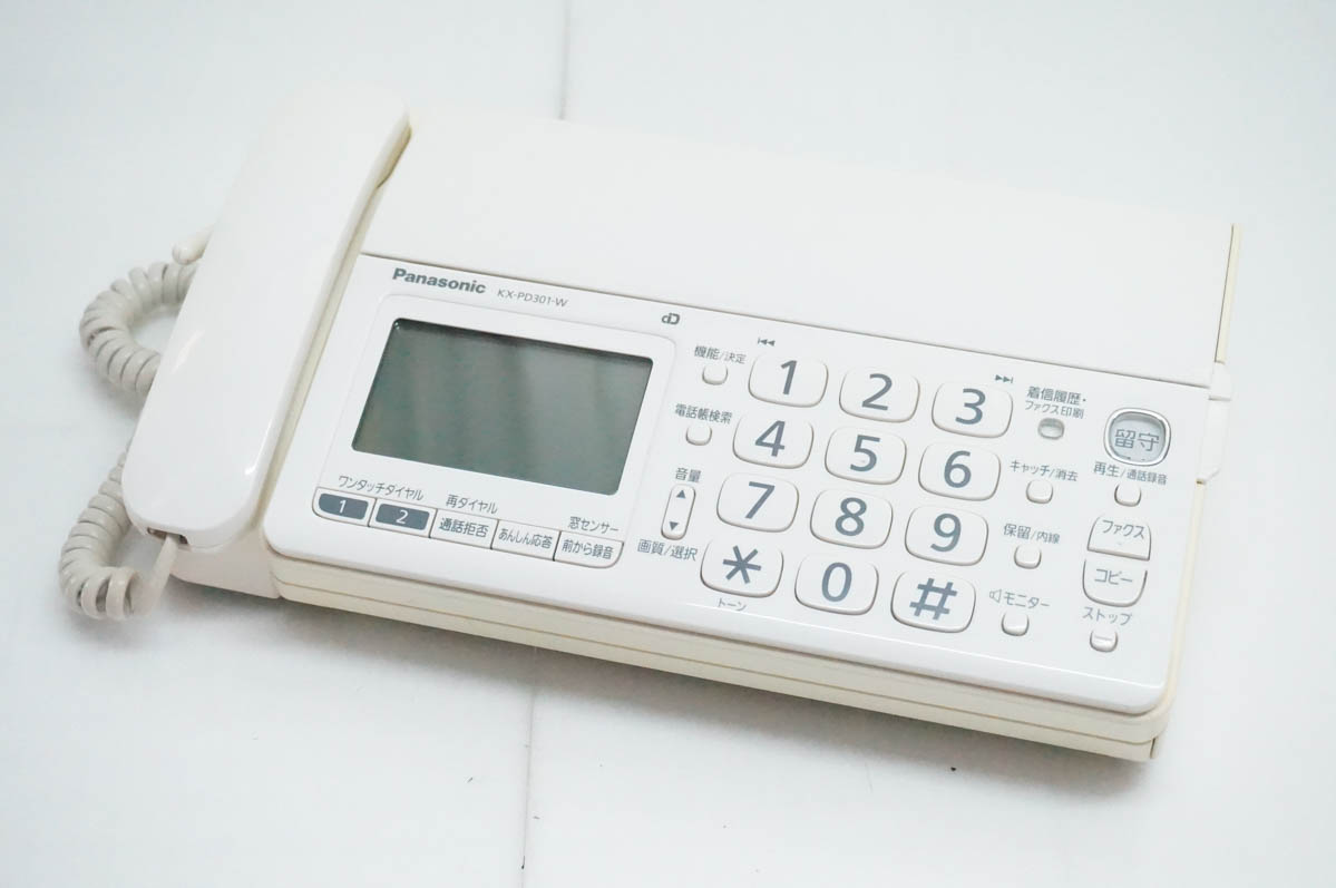 中古 Panasonicパナソニック 普通紙ファックス おたっくす KX-PD301 親 