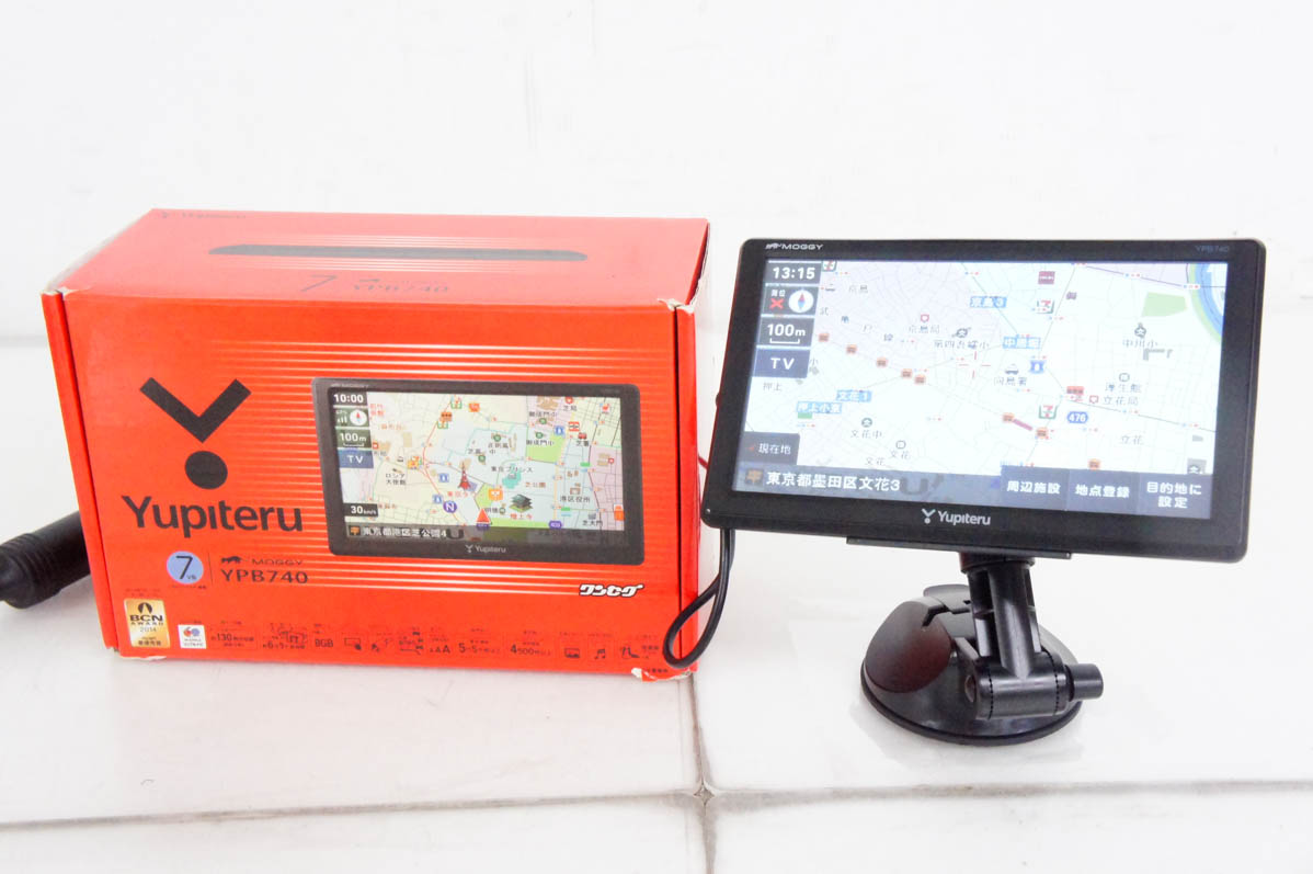 中古 Yupiteruユピテル 7V型 ワンセグ内蔵 ポータブルナビゲーション