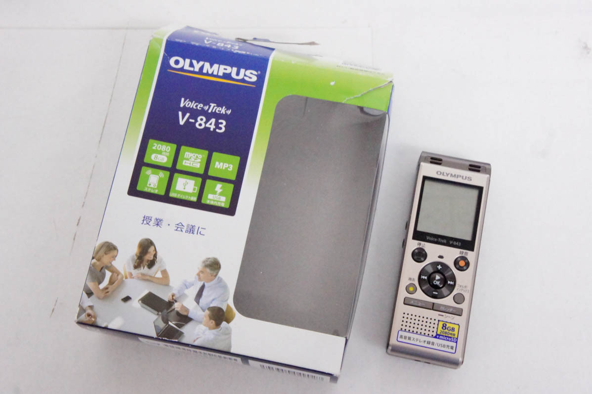 中古 OLYMPUSオリンパス ICレコーダー Voice-Trekボイストレック V-843 8GB