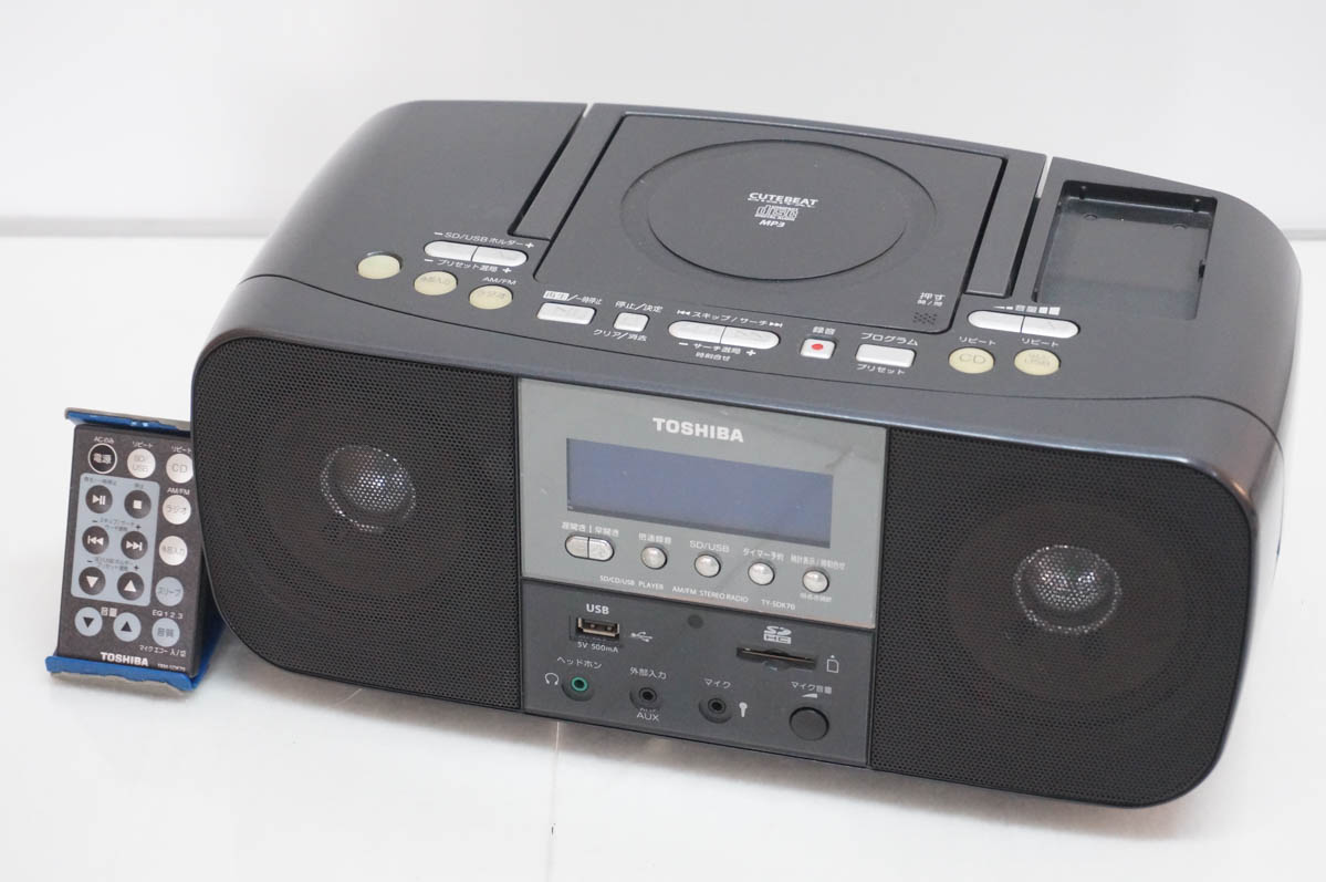 中古 東芝TOSHIBA SD/USB/CDラジオ CUTEBEAT CD／SD／USB／ラジオ TY