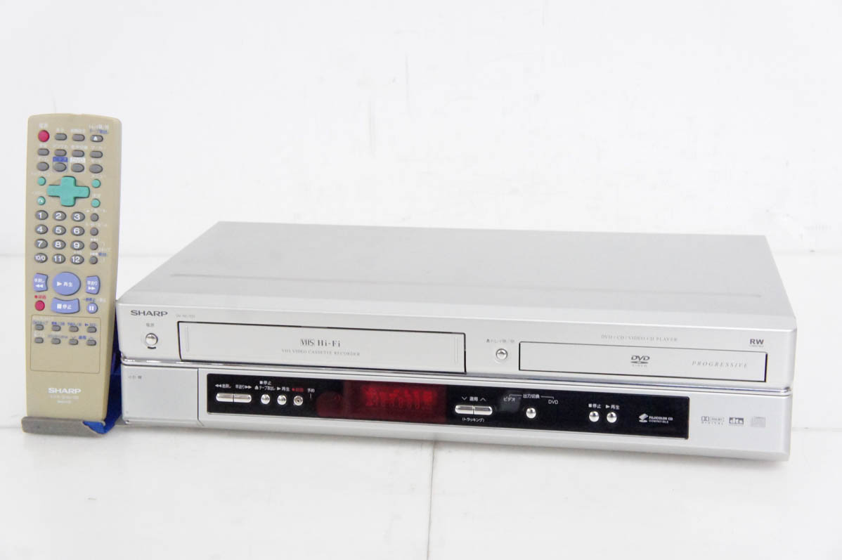 中古 SHARPシャープ VTR一体型DVDビデオプレーヤー DVDプレーヤー一体型VHSビデオデッキ DV-NC700