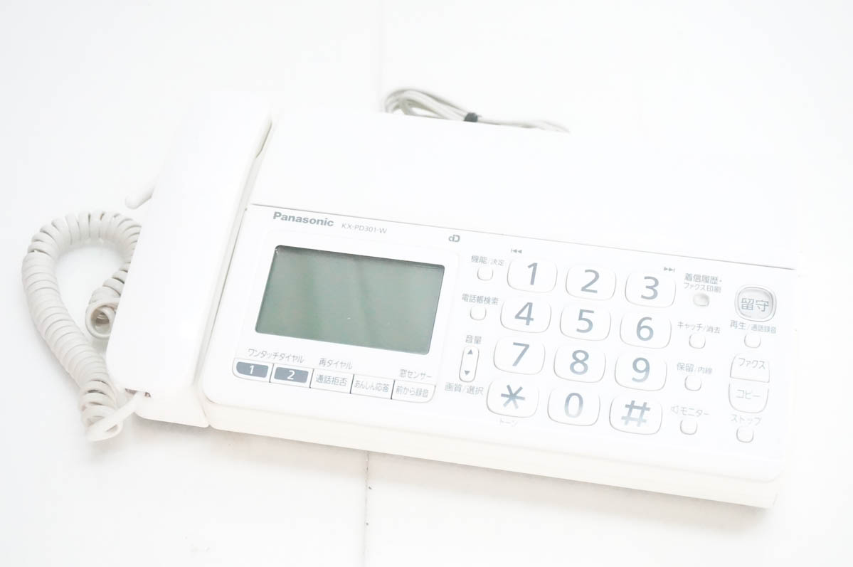 中古 Panasonicパナソニック 普通紙ファックス おたっくす KX-PD301 親 