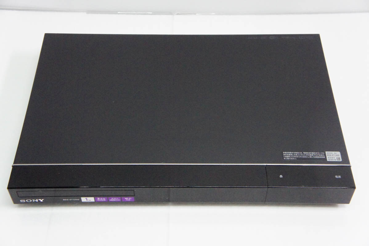 中古 SONYソニー ブルーレイレコーダー BDZ-ET1200 HDD1TB 無線LAN内蔵 中古 SONYソニー ブルーレイレコーダー BDZ-ET1200 HDD1TB 無線LAN内蔵