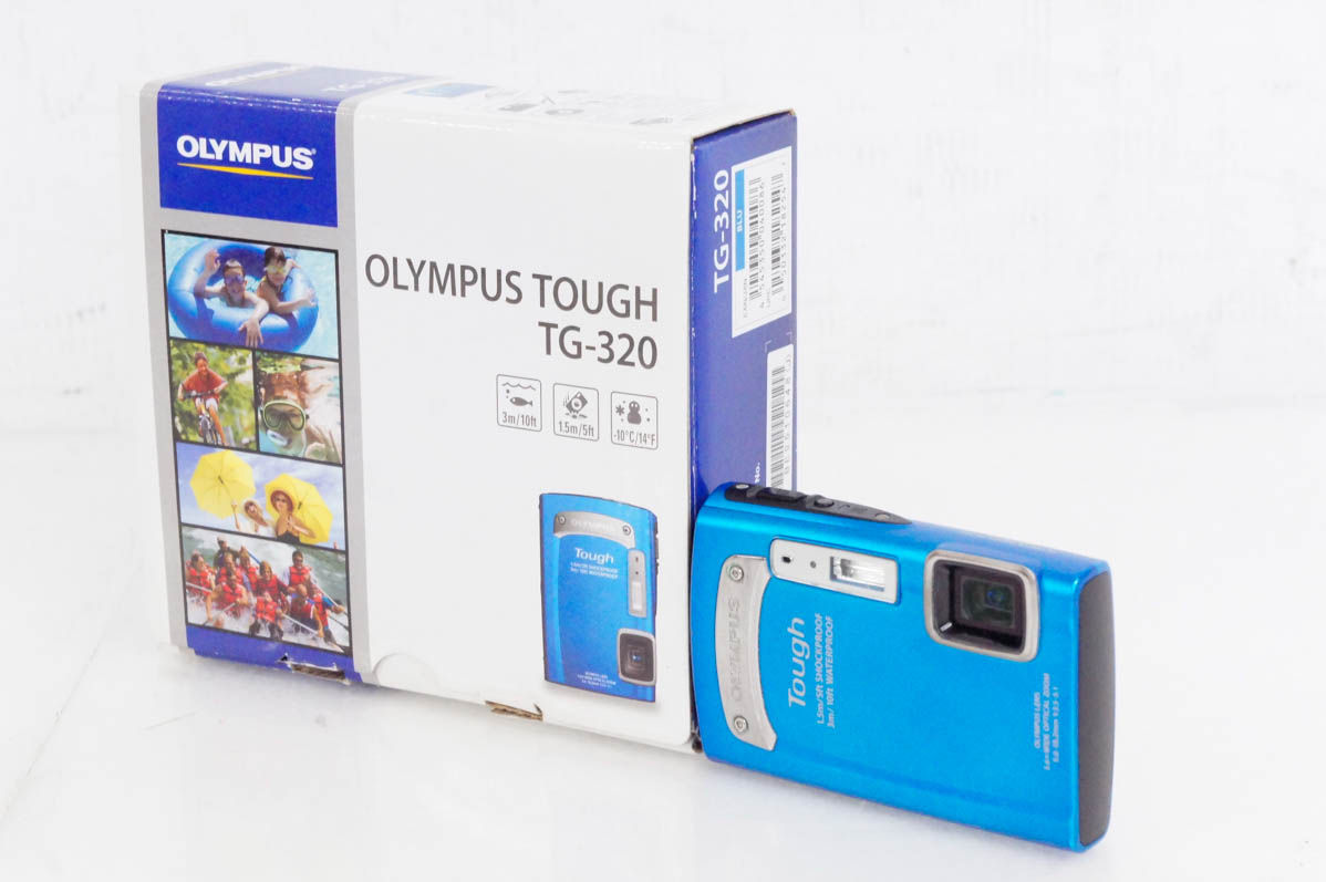 中古 C OLYMPUSオリンパス コンパクトデジタルカメラ TG 320 Toughタフ 1400万画素 ブルー :d0694323:エスネットショップ ヤフー店