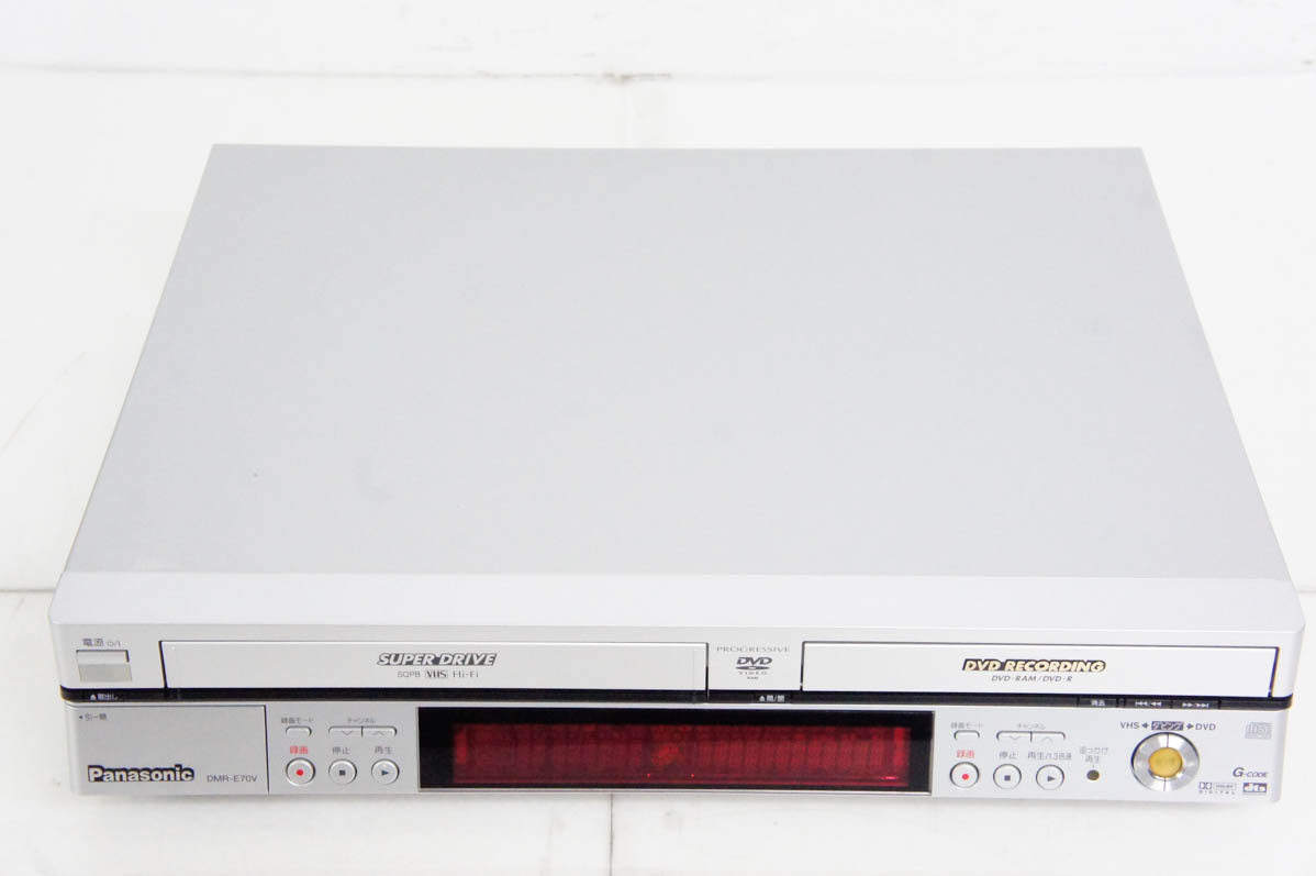 中古 Panasonicパナソニック DIGA DMR-E70V DVDプレーヤー一体型VHSビデオデッキ ダビング機能付｜snet-shop｜02