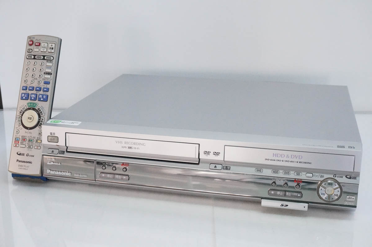 パナソニック ダビング機能搭載 VHS一体型DVDレコーダー DMR-EH70V 中古 Panasonicパナソニック DIGA DMR-EH70V DVDプレーヤー一体型VHS