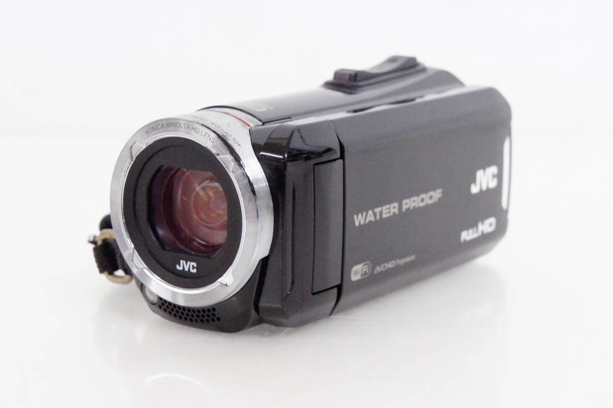 中古 C JVCケンウッド Everioエブリオ ハイビジョンメモリービデオカメラ 64GB GZ-RX130-B 防水防塵｜snet-shop