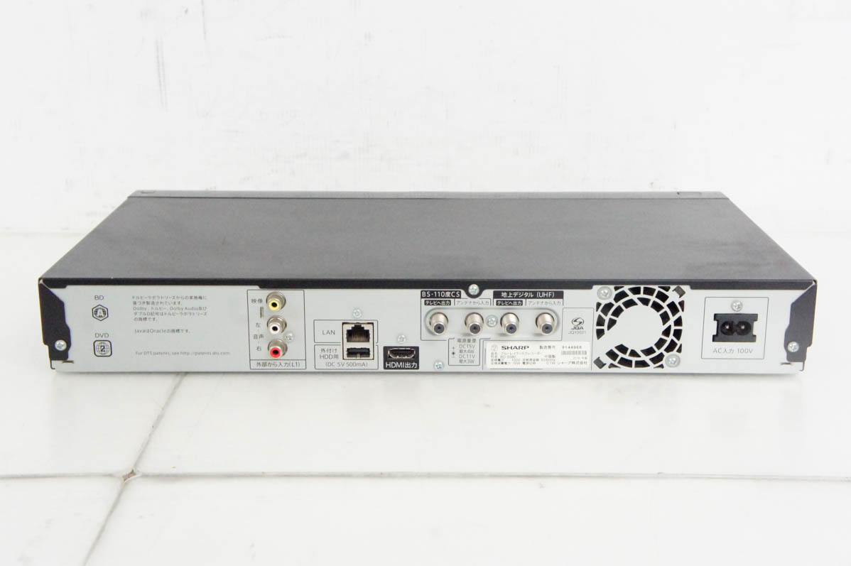 【中古品】BD–S580 シャープブルーレイレコーダー Amazon | シャープ 500GB 1チューナー ブルーレイレコーダー