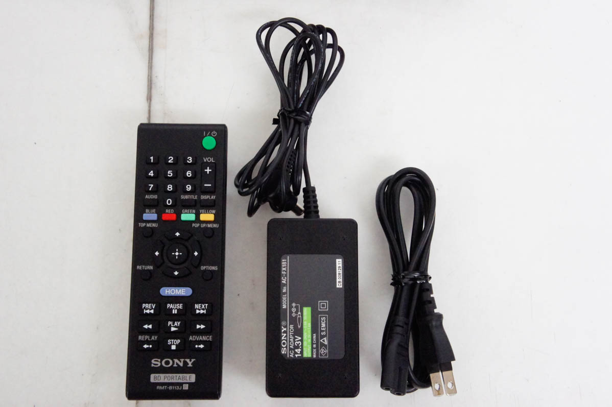 中古 SONYソニー ポータブルブルーレイディスク/DVDプレーヤー