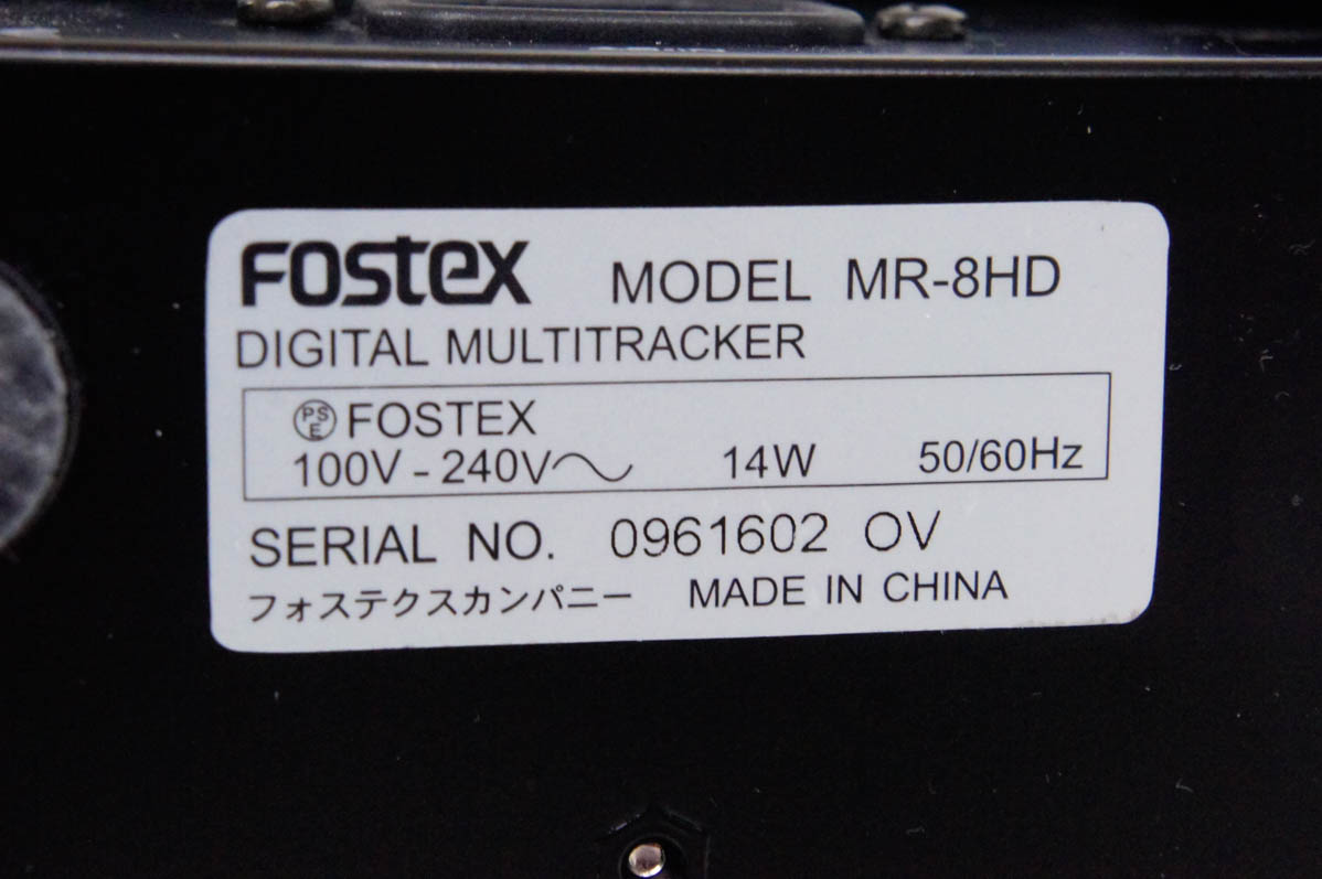 中古 FOSTEXフォステクス デジタルマルチトラッカー MR-8HD 40GB MTR