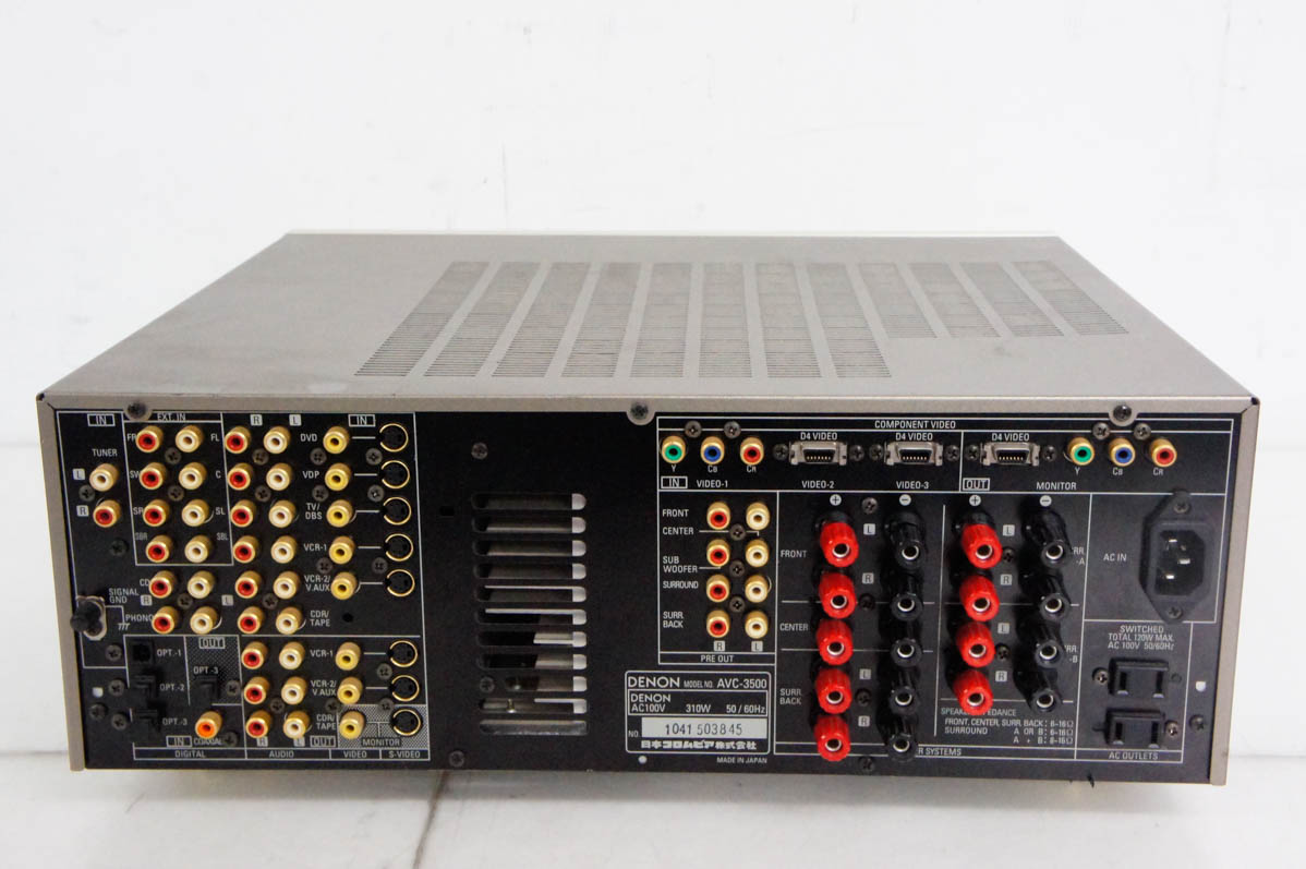 期間限定のお買い得商品 中古 DENONデノン AVサラウンドアンプ AVC-3500 : エスネット アンプ