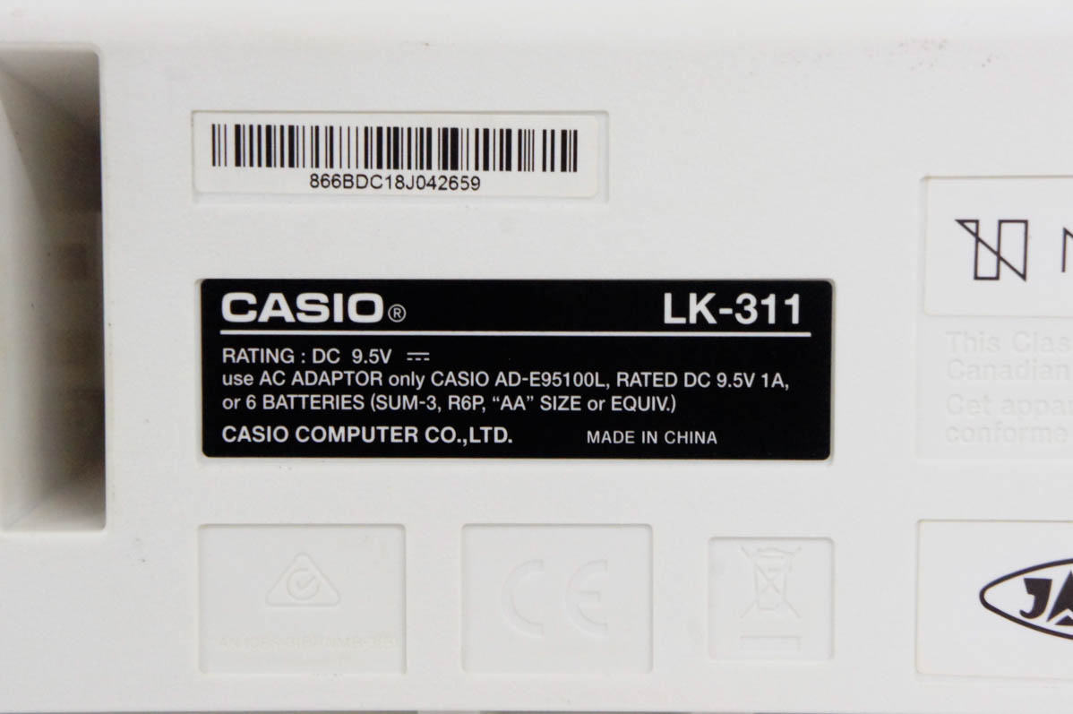 中古 CASIOカシオ 光ナビゲーションキーボード LK-311 電子