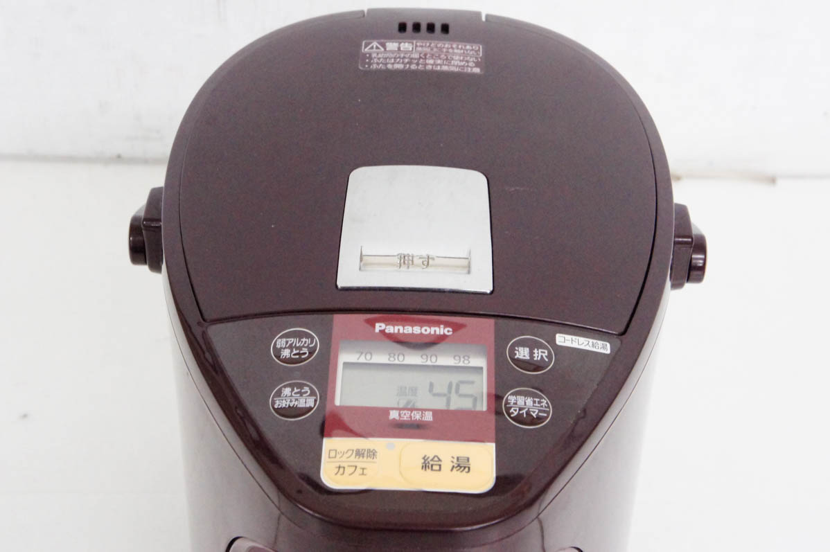 パナソニック　NC-SU224-T　マイコンジャーポット　2016年　中古 中古 Panasonicパナソニック マイコン沸騰ジャーポット NC-SU224-T 2.2