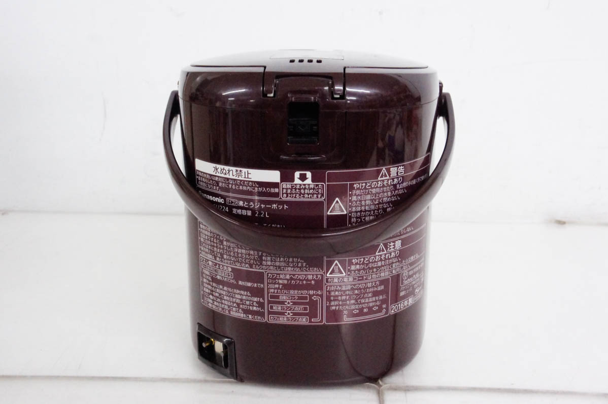 パナソニック　NC-SU224-T　マイコンジャーポット　2016年　中古 中古 Panasonicパナソニック マイコン沸騰ジャーポット NC-SU224-T 2.2