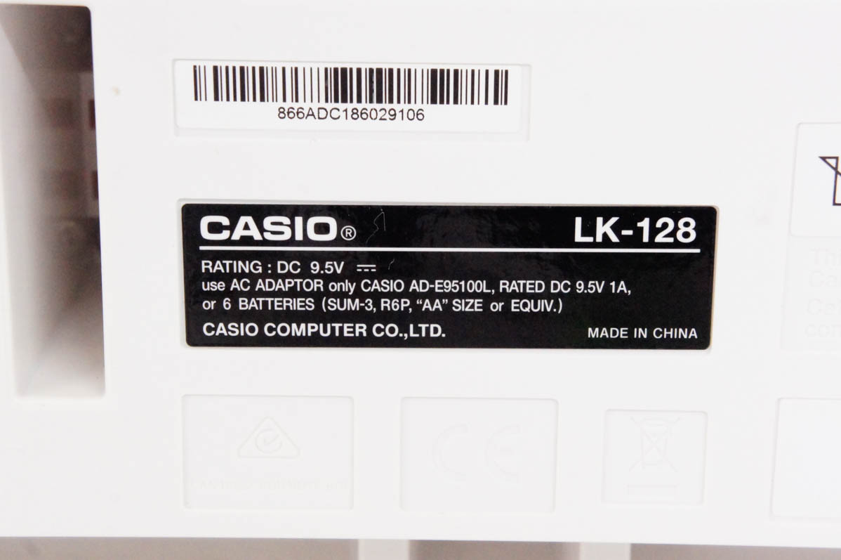 中古 CASIOカシオ 光ナビゲーションキーボード LK-128 電子キーボード
