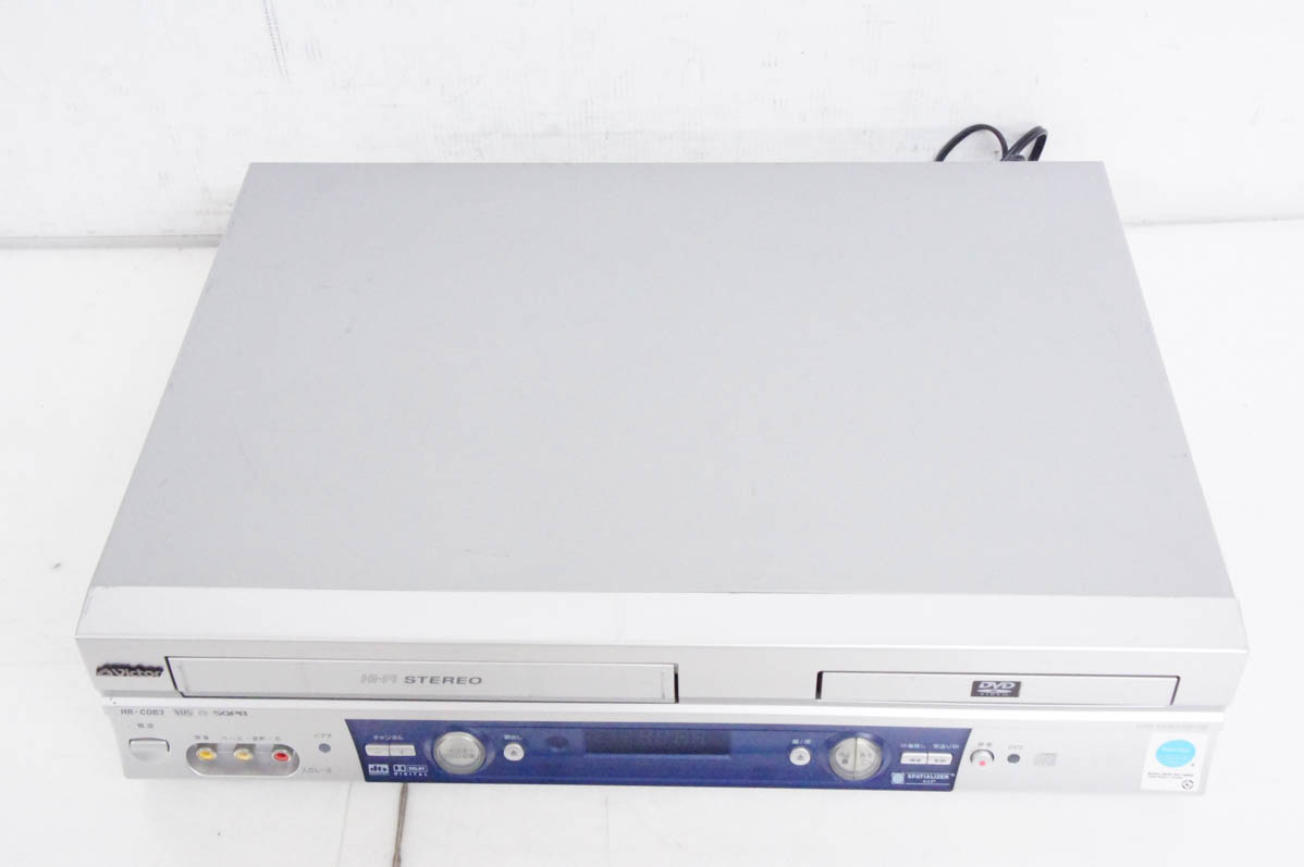 中古 JVC Victorビクター DVDプレーヤー一体型VHSビデオ HR-COB3