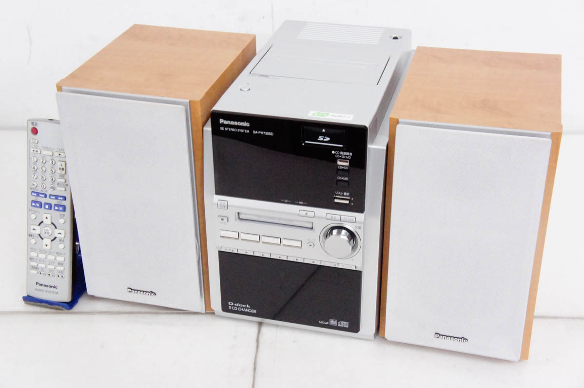 中古 Panasonicパナソニック SDステレオシステム D-dock 5CD／SD