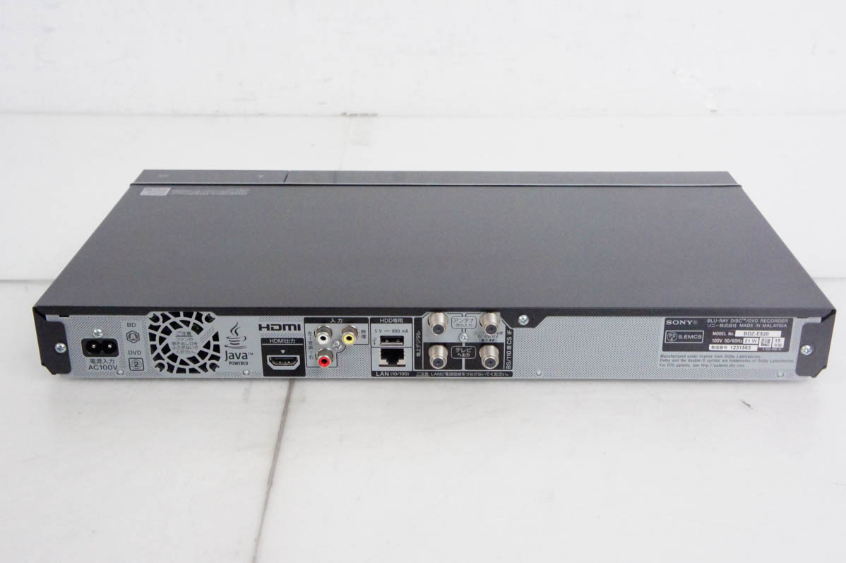 中古 SONYソニー ブルーレイレコーダー BDZ-E520 HDD500GB