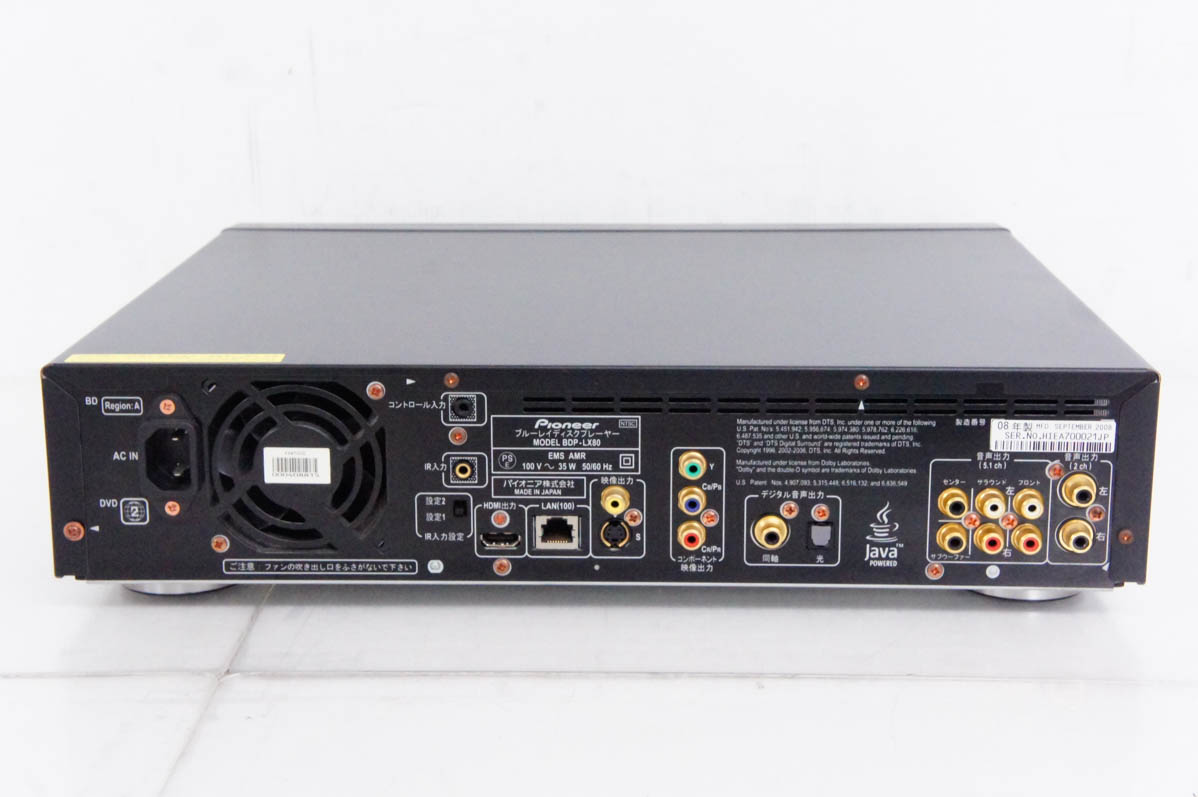 パイオニア ブルーレイディスクプレーヤー BDP-LX80 パイオニア