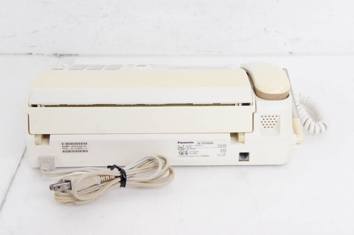 中古 C Panasonicパナソニック 普通紙ファックス おたっくす KX-PD502-W 親機のみ