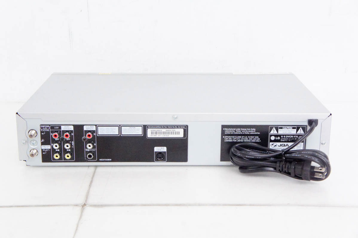 LG ビデオ一体型DVDプレーヤー DVCR-Y70 VHSビデオデッキ 中古 LG DVDプレーヤー/ビデオカセットレコーダー DVDプレーヤー一体型