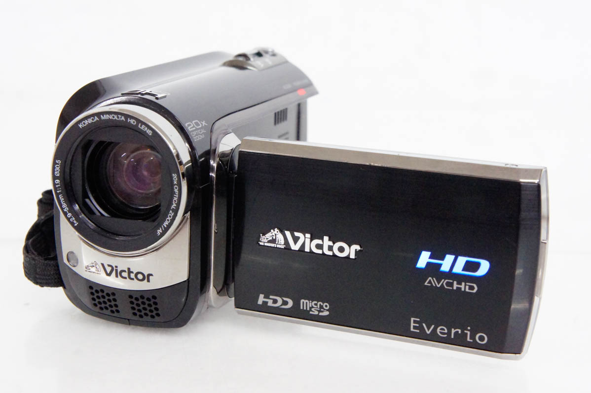中古 JVC Victorビクター エブリオEverio フルハイビジョンデジタルビデオカメラ HDDタイプ GZ-HD320-B 120GB｜snet-shop