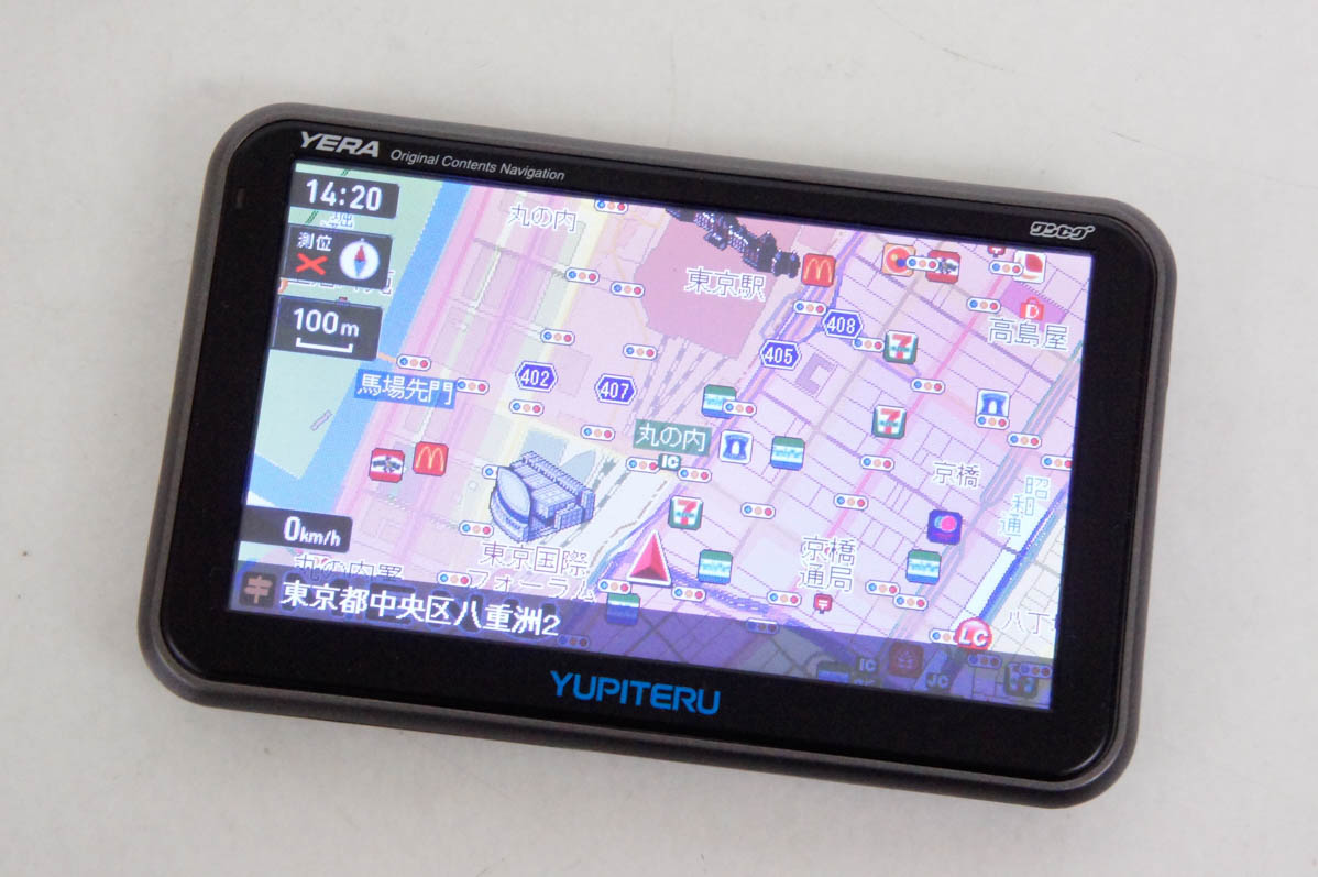 中古 Yupiteruユピテル 5V型 ワンセグ内蔵 ポータブルカーナビ