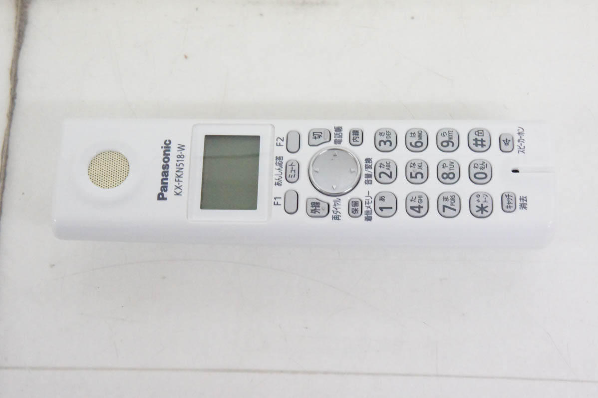中古 C Panasonicパナソニック 増設子機 KX-FKN518-W 電話機/FAXに