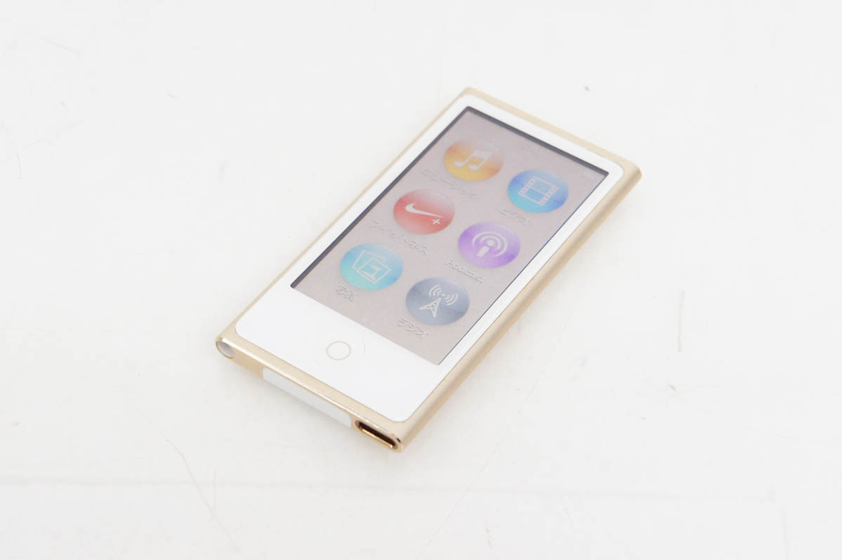 iPod nano (第7世代) ゴールド　16GB MKMX2J/A 中古 Appleアップル 第7世代 iPod nano 16GB ゴールド MKMX2J