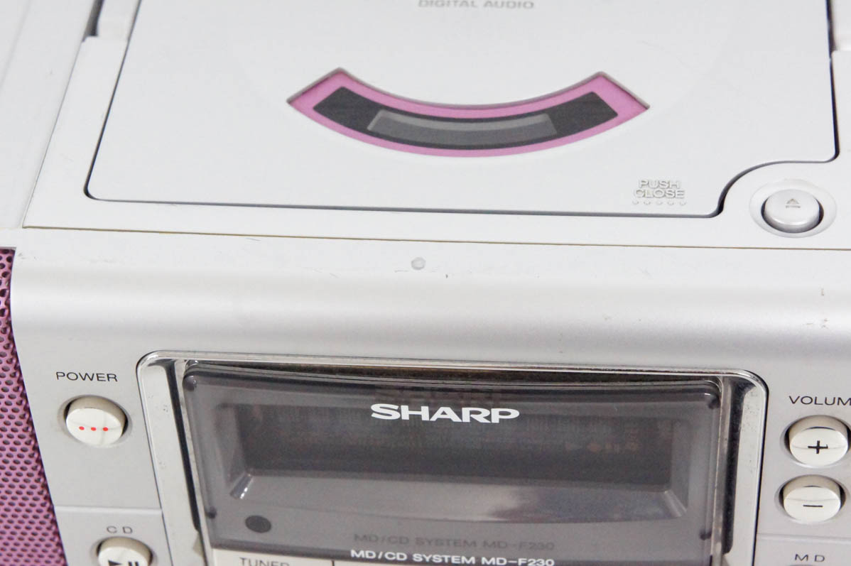 SHARP MD-F230 ポータブルMDプレーヤー美品 Amazon.co.jp: SHARP シャープ MD-F230-P ピンク MD/CDシステム （CD