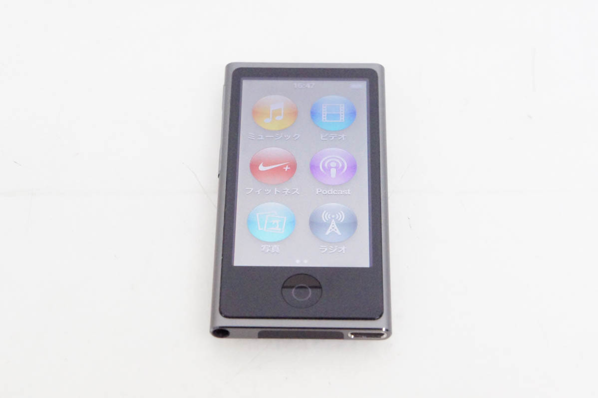 中古 Appleアップル 第7世代 iPod nano 16GB スペースグレイ