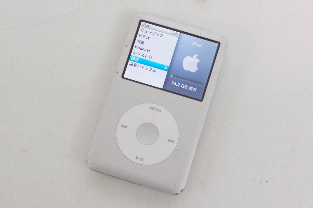 外観美品　Apple iPod Classic 80GB MB029J 中古 C Appleアップル iPod classic 80GB MB029J シルバー