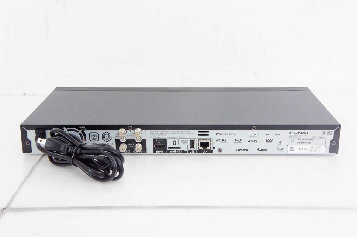 20年■FBR-SW1030【未使用品】FUNAI/ブルーレイディスクレコーダー FBR-SW1030｜レコーダー／プレーヤー｜FUNAI製品情報