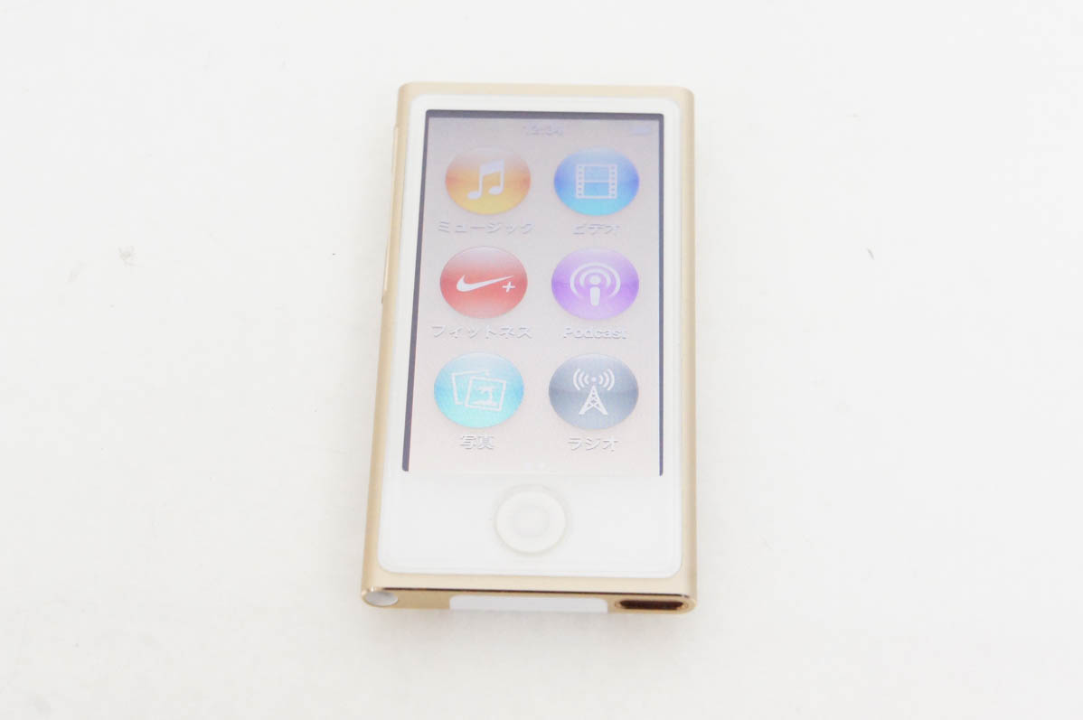 中古 Appleアップル 第7世代 iPod nano 16GB ゴールド NKMX2LL