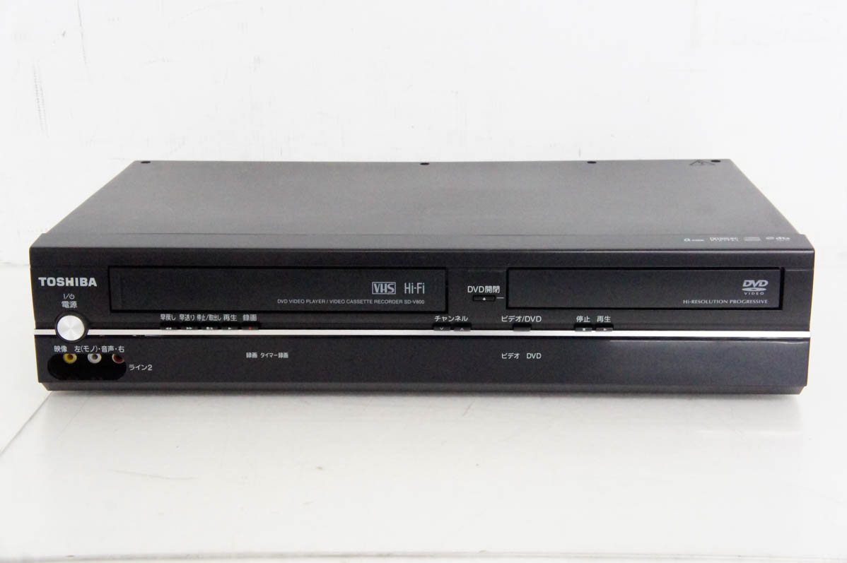 中古 東芝TOSHIBA VTR一体型DVDビデオプレーヤー DVDプレーヤー一体型VHSビデオデッキ SD-V800｜snet-shop｜02