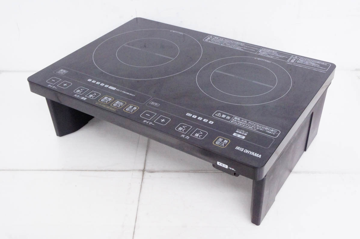 【中古】アイリスオーヤマ IHクッキングヒーター IHC-W2S-B 足つき 中古】アイリスオーヤマ IHクッキングヒーター IHC-W2S-B 足つき