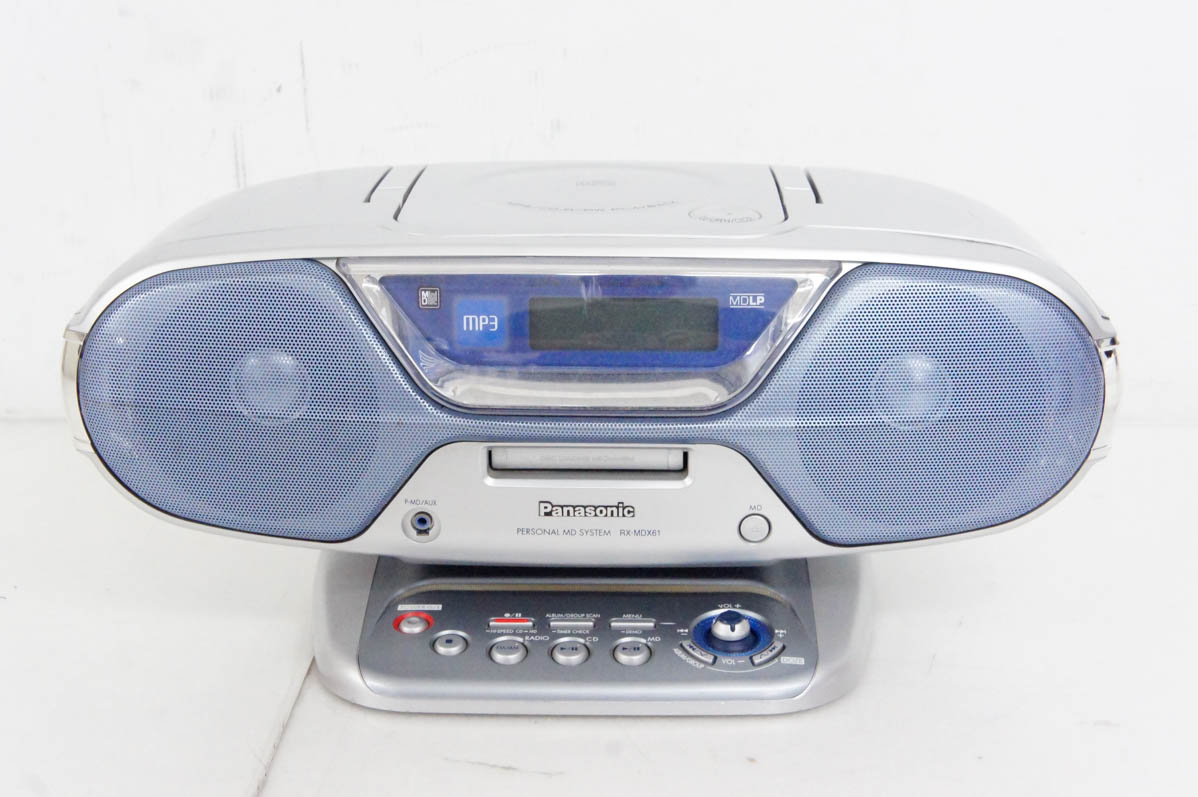 中古 Panasonicパナソニック パーソナルMDシステム CD／MD／ラジオ MDLP対応 RX-MDX61 オーディオ｜snet-shop｜02