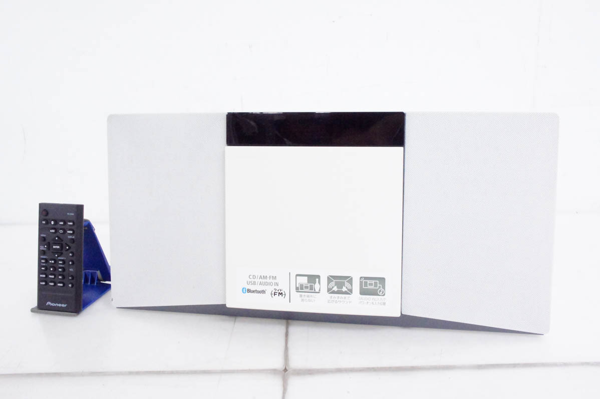 Pioneer スリムCDミニコンポX-SMC02✨美品✨ パイオニア、Bluetooth再生対応の一体型CDミニコンポ「X-SMC02