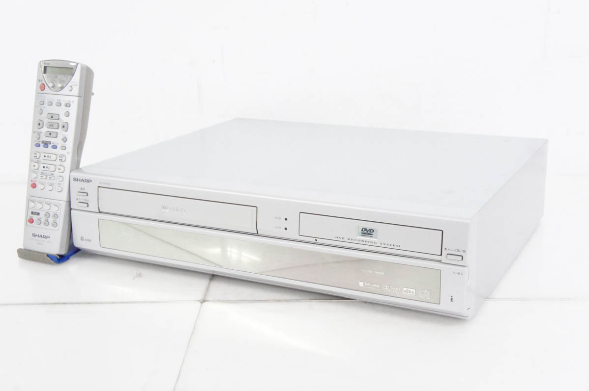 中古 SHARPシャープ ビデオ一体型DVDレコーダー DVDレコーダー一体型VHSビデオデッキ DV-RW100 ダビング機能付｜snet-shop