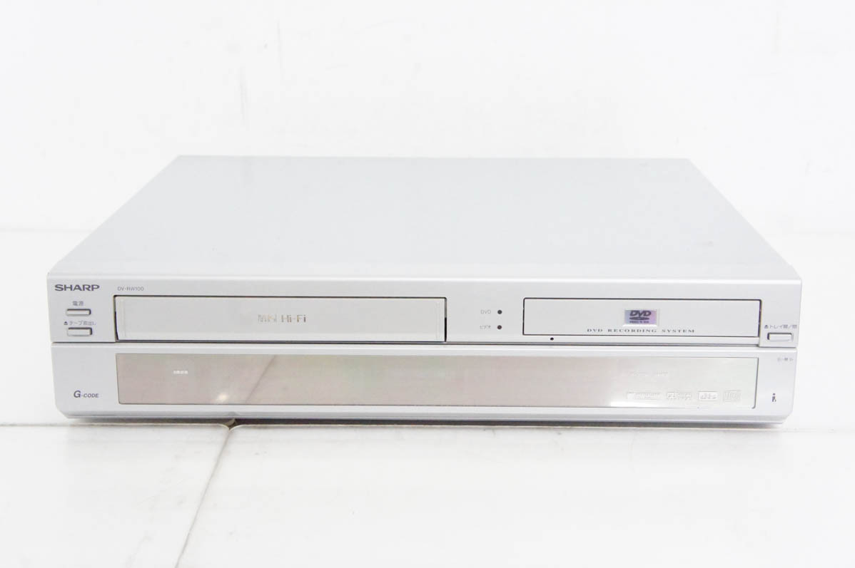 中古 SHARPシャープ ビデオ一体型DVDレコーダー DVDレコーダー一体型VHSビデオデッキ DV-RW100 ダビング機能付｜snet-shop｜02