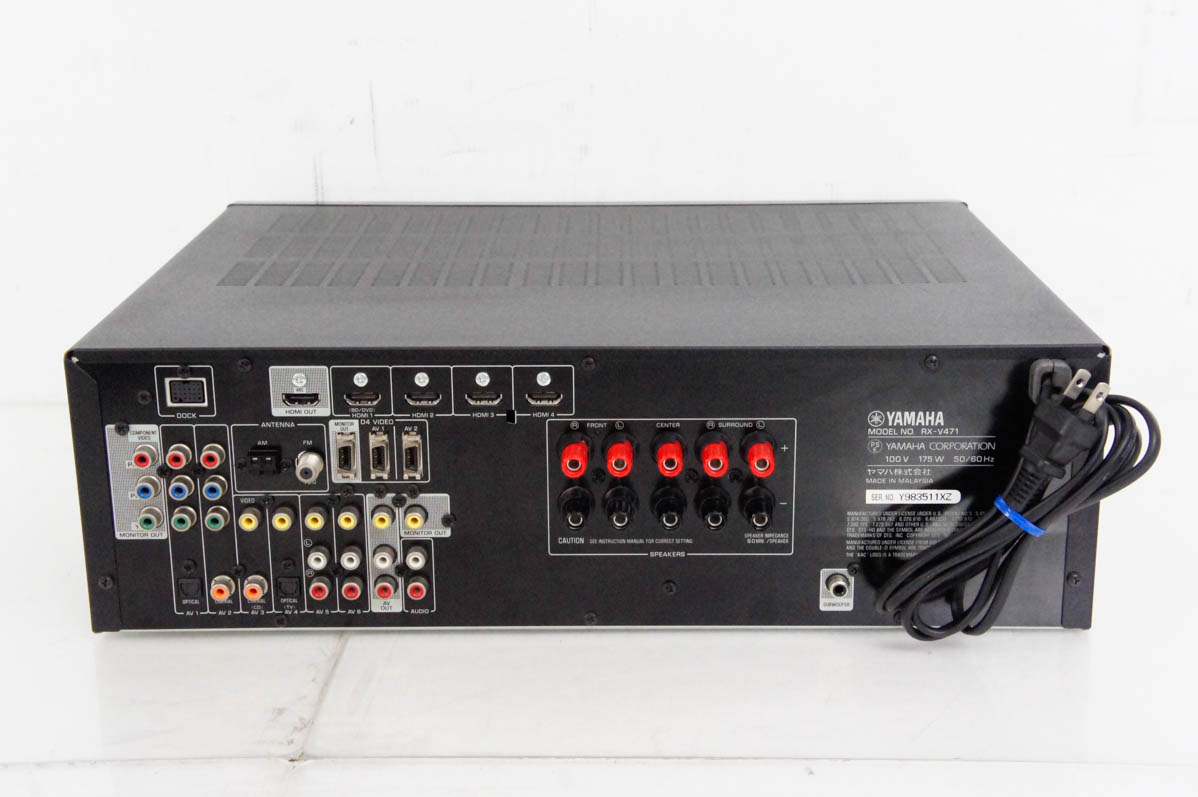 中古 YAMAHAヤマハ AVレシーバー RX-V471 3D対応｜snet-shop｜03