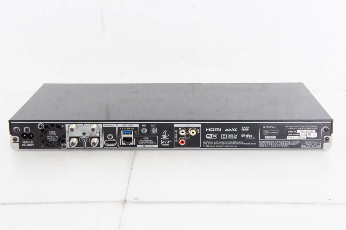 【中古品】SONY ブルーレイレコーダー　BDZ-ZW500 中古 SONYソニー ブルーレイディスクレコーダー BDZ-ZW500