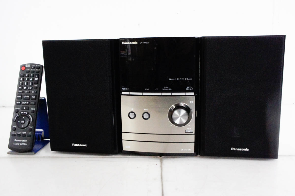 [動作確認済み]Panasonic MDステレオシステム SA-PM500 中古 Panasonicパナソニック CDステレオシステム D-dock CD