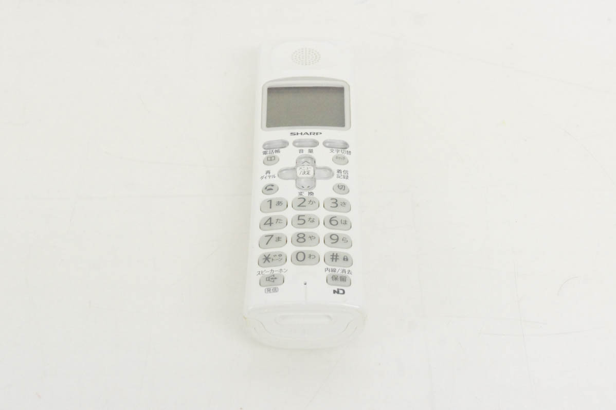 中古 C SHARPシャープ コードレス増設子機 JD-KS28-W 電話機/FAX